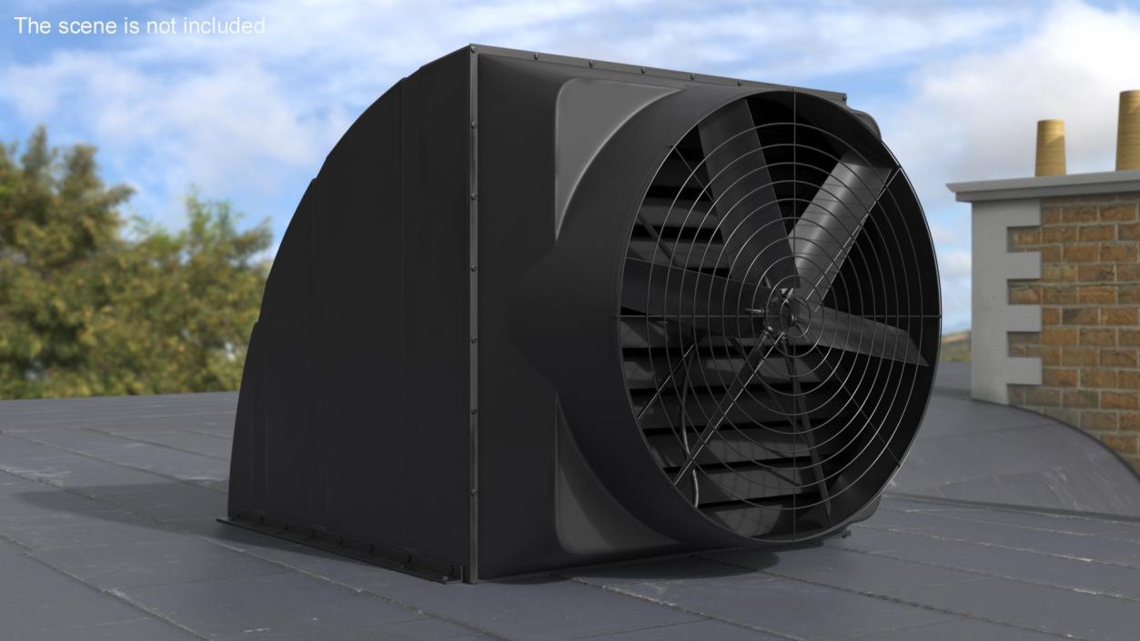 Roof Exhaust Ventilation Fan Black 3D model