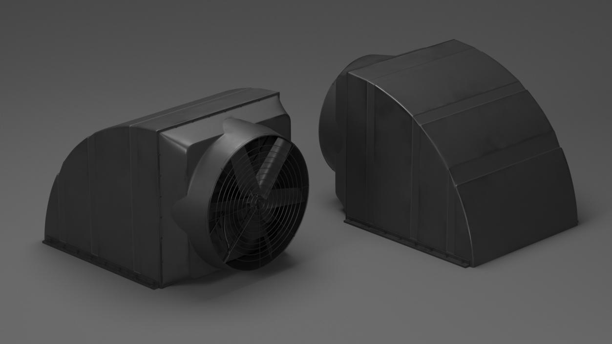 Roof Exhaust Ventilation Fan Black 3D model