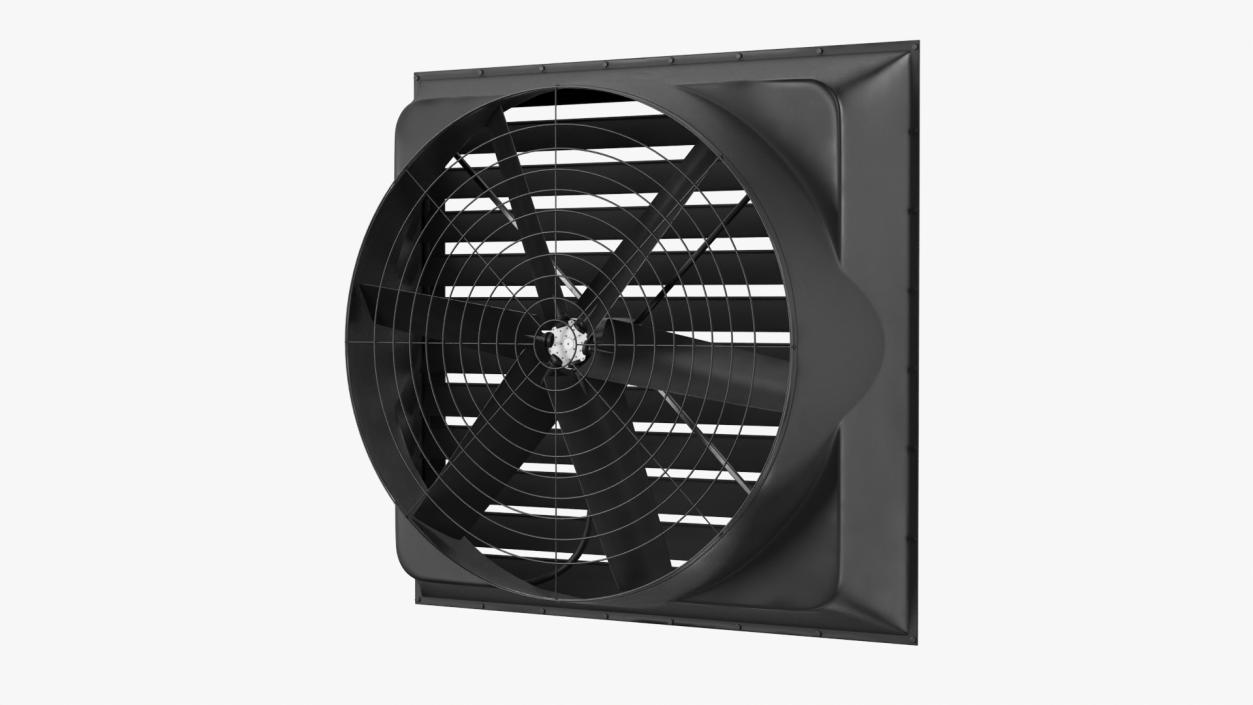 Roof Exhaust Ventilation Fan Black 3D model