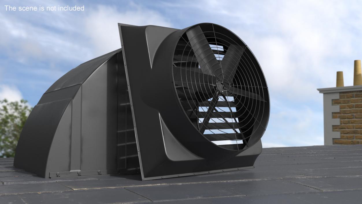 Roof Exhaust Ventilation Fan Black 3D model