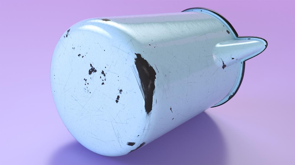 Enamel Jug Old 3D model