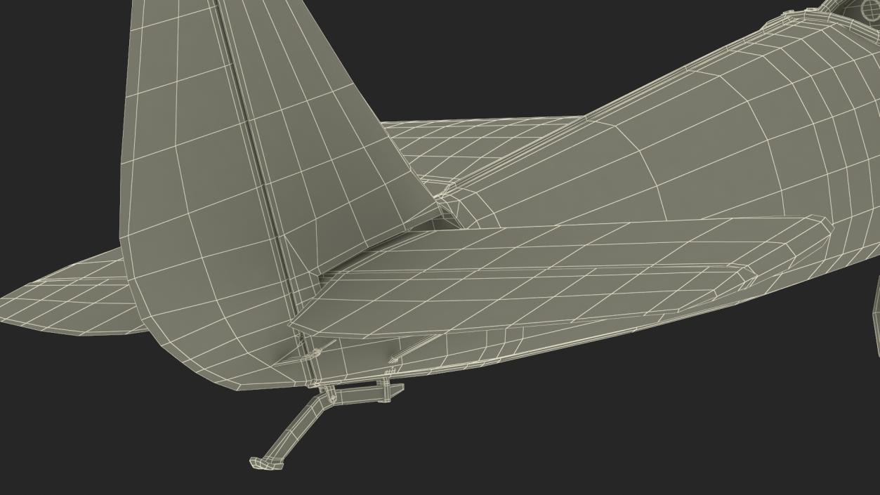 3D Retro Airplane Rigged