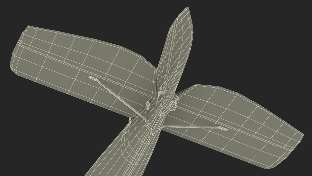 3D Retro Airplane Rigged