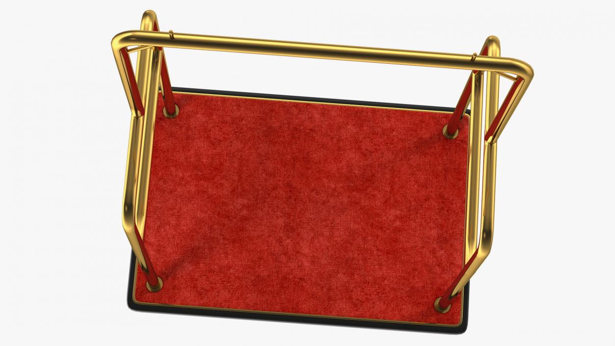 3D Gold Hotel Luggage Cart model