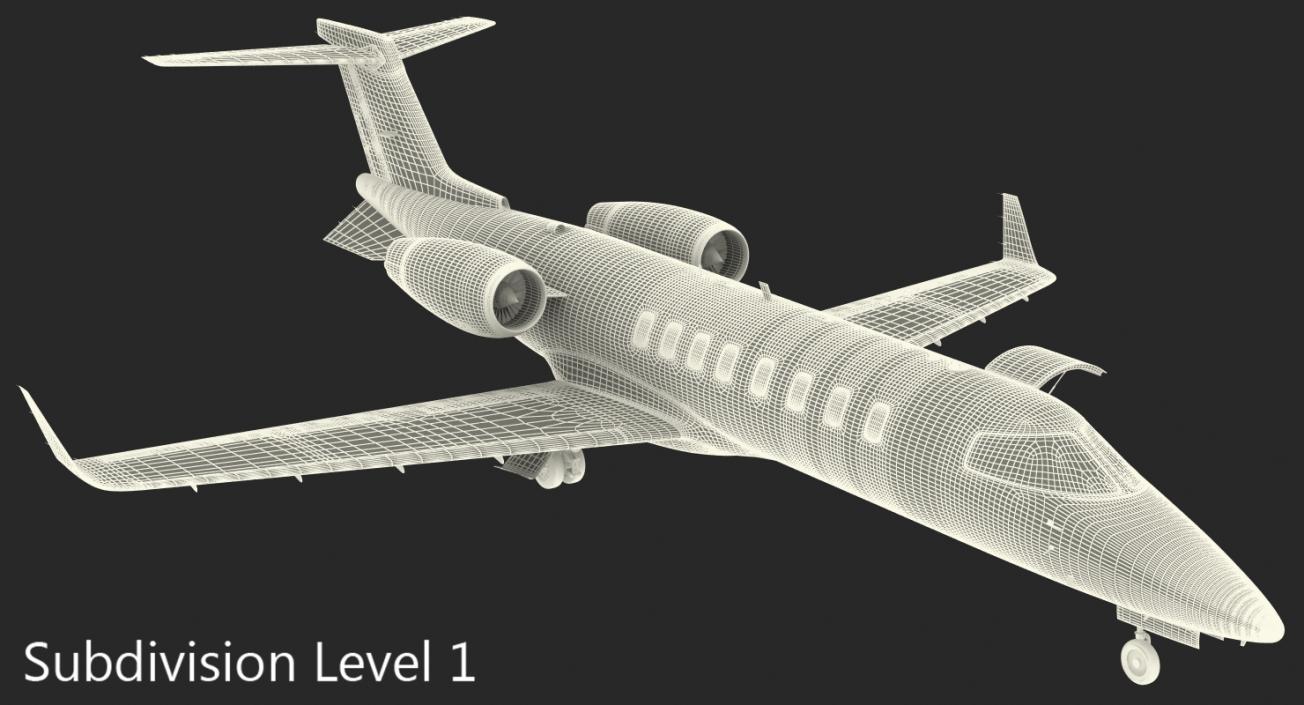 3D Bombardier Learjet 45XR model