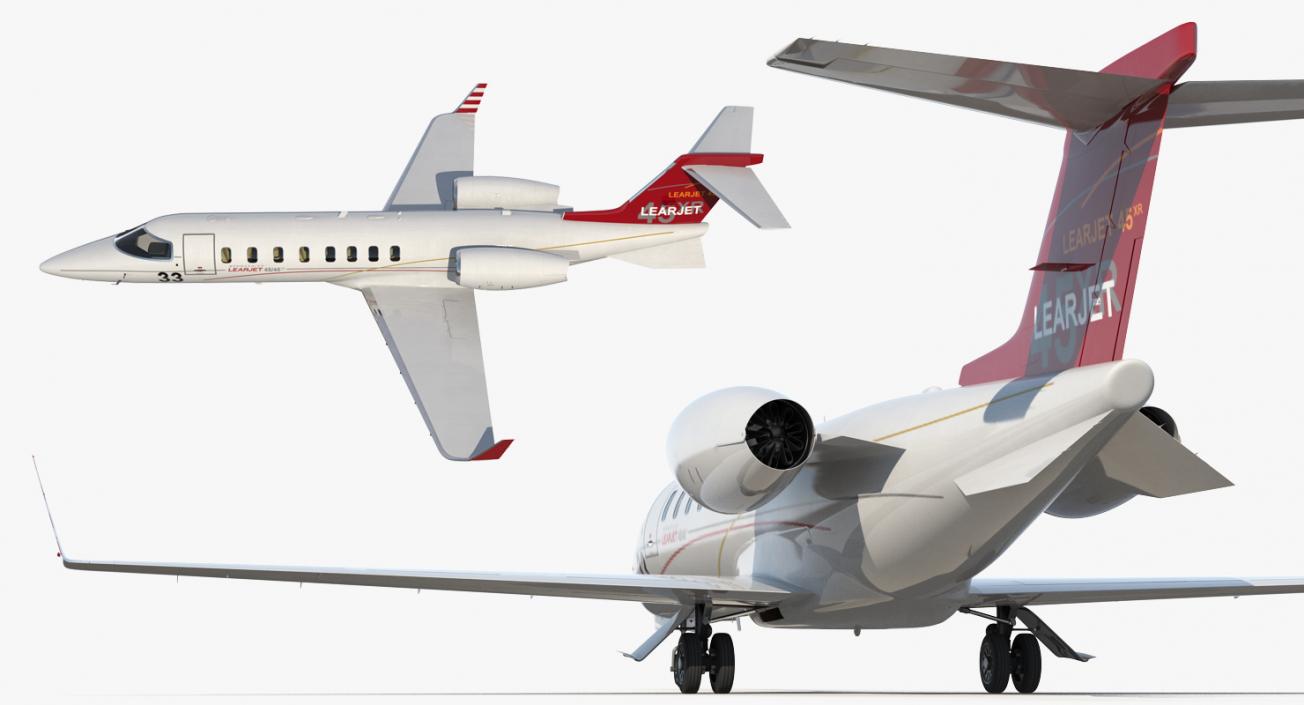 3D Bombardier Learjet 45XR model