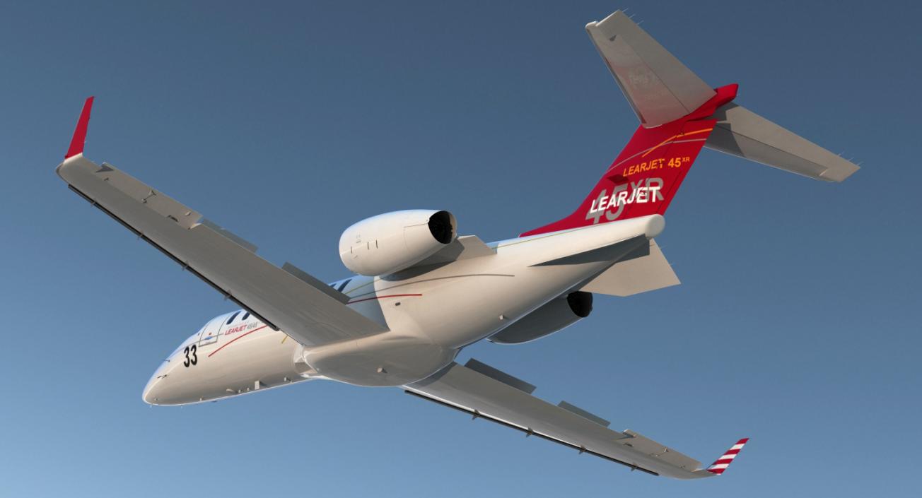 3D Bombardier Learjet 45XR model