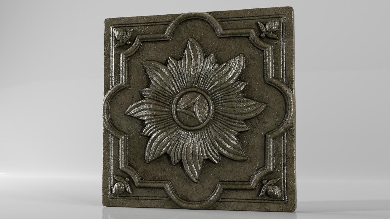 Flower Tile Wall Decor 3D