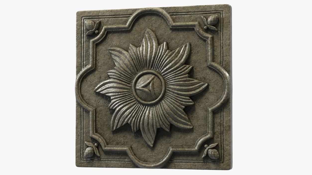 Flower Tile Wall Decor 3D