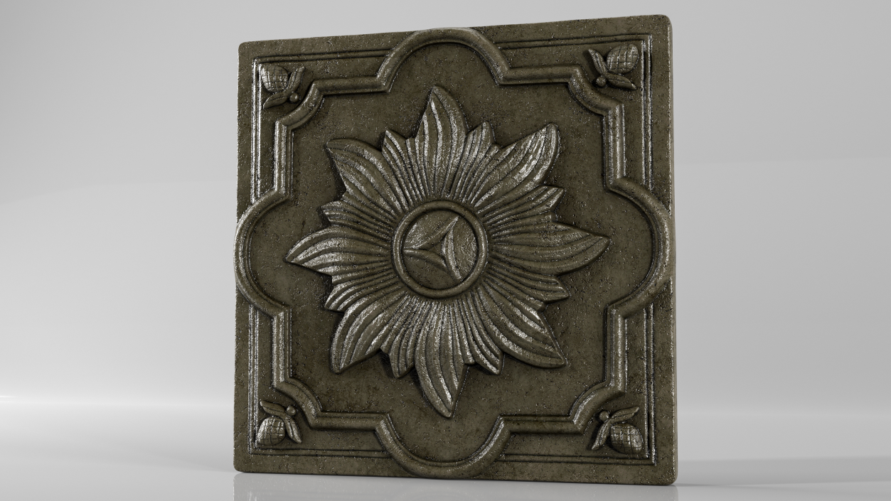 Flower Tile Wall Decor 3D