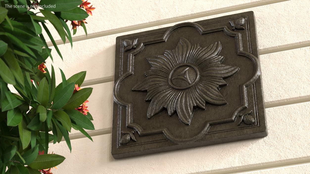 Flower Tile Wall Decor 3D