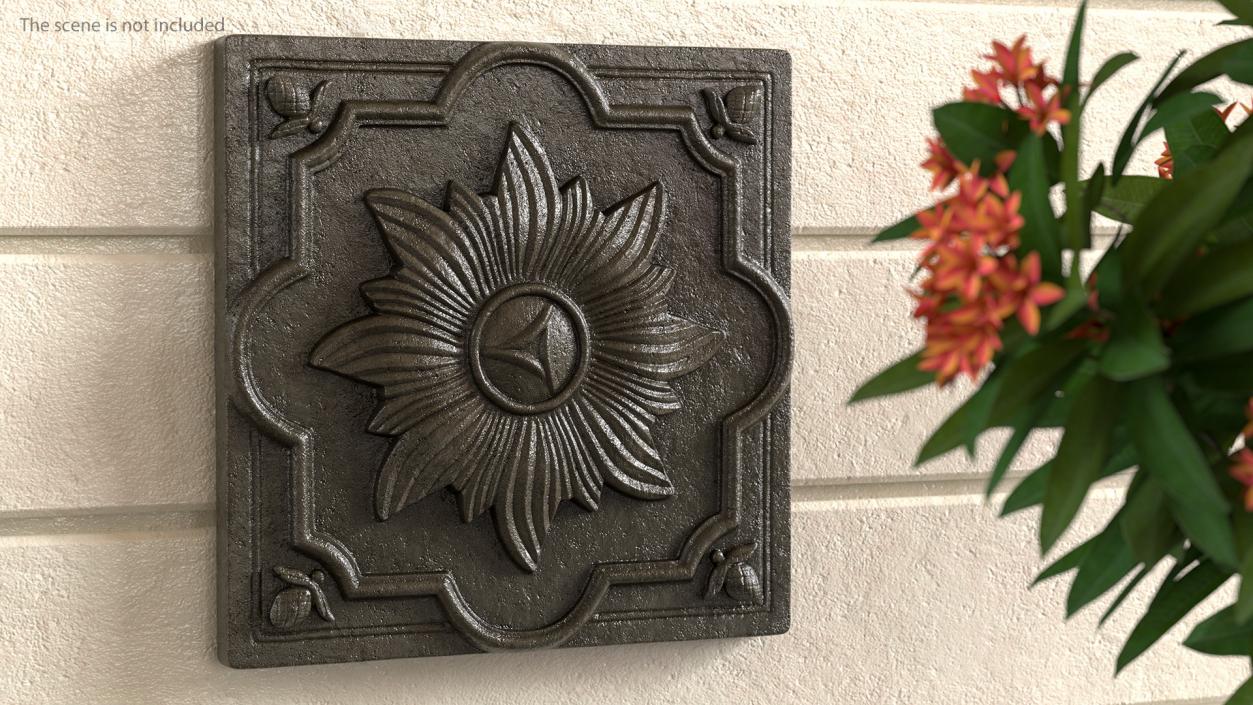 Flower Tile Wall Decor 3D