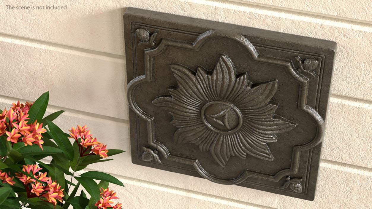 Flower Tile Wall Decor 3D