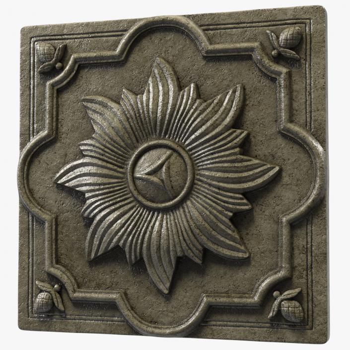 Flower Tile Wall Decor 3D