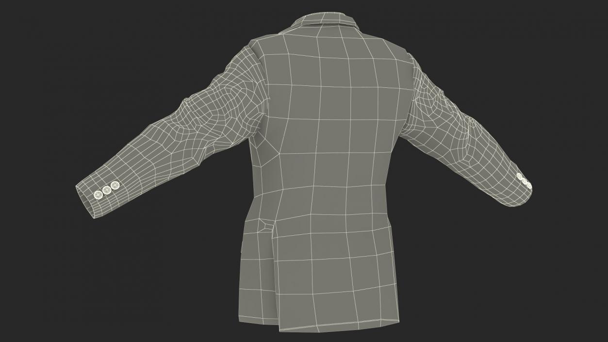 Mens Glitter Blazer Jacket With Bow Tie 3D model