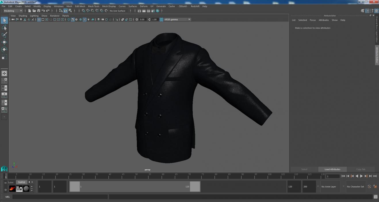 Mens Glitter Blazer Jacket With Bow Tie 3D model