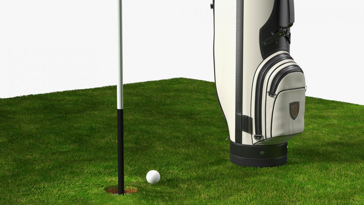 3D Golf Hole and Clubs Fur model