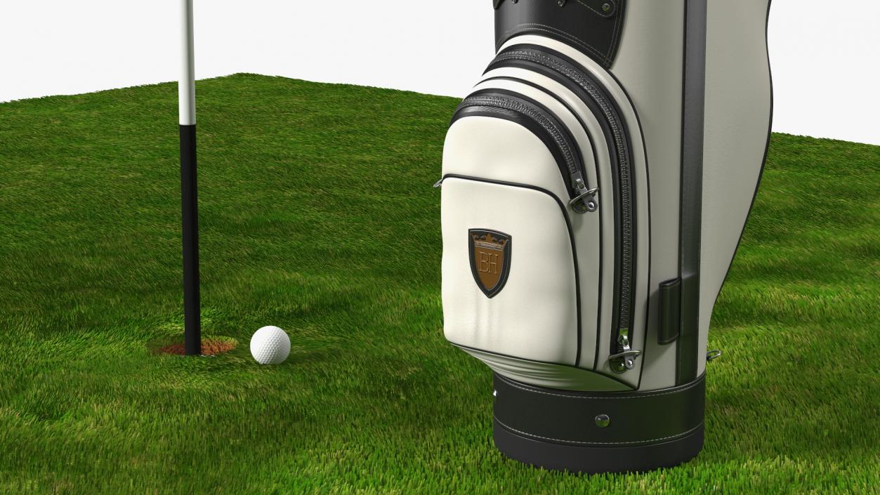 3D Golf Hole and Clubs Fur model