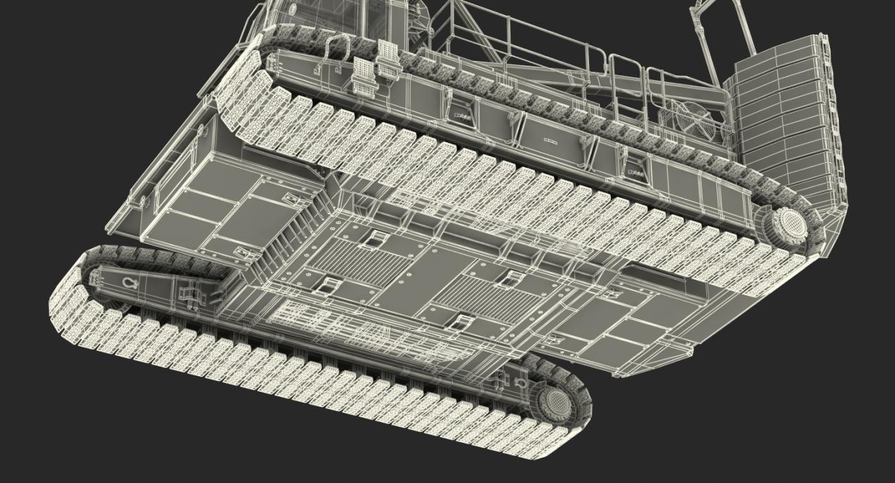 3D Lattice Boom Crawler Crane