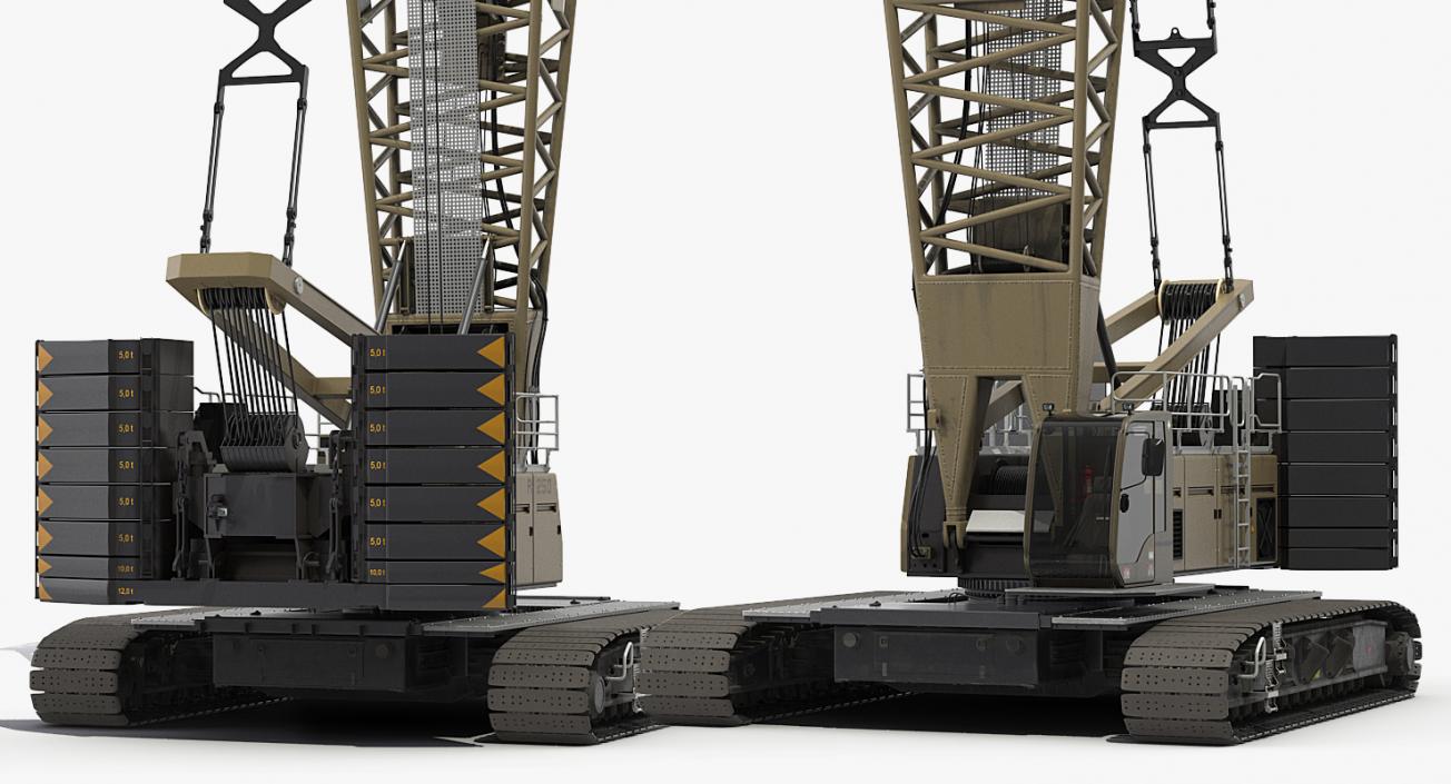 3D Lattice Boom Crawler Crane