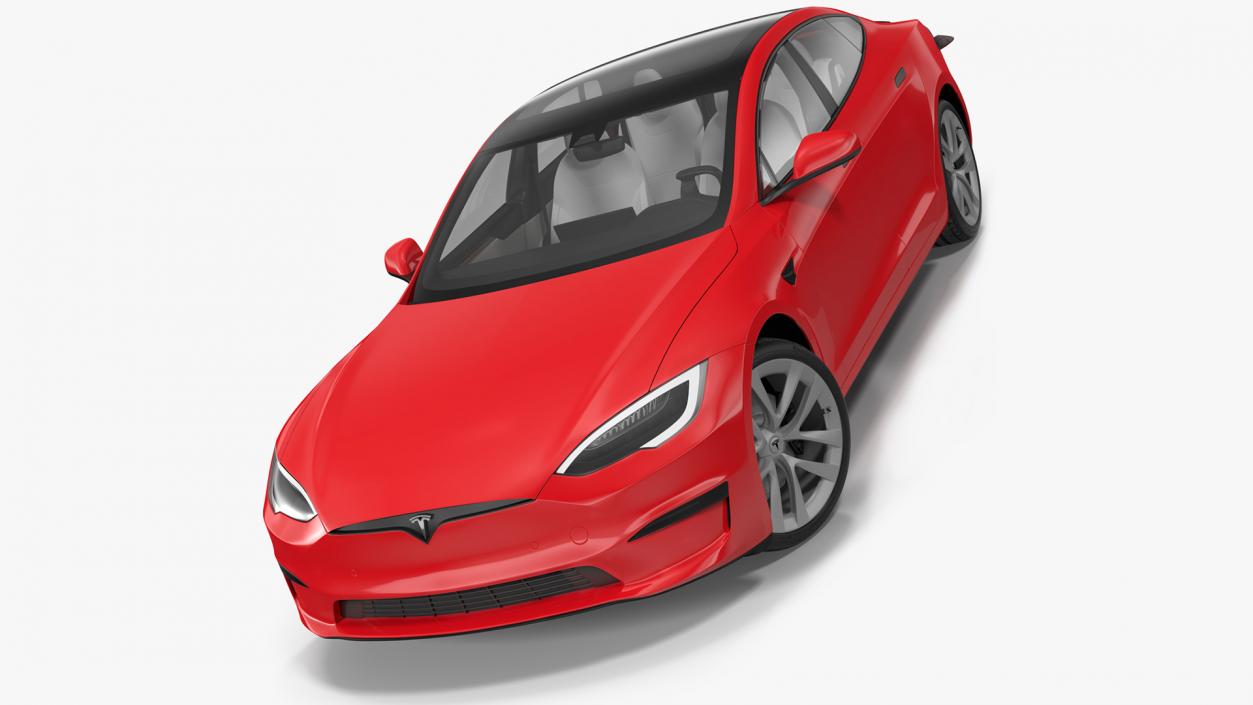 3D Tesla Model S Plaid Rigged