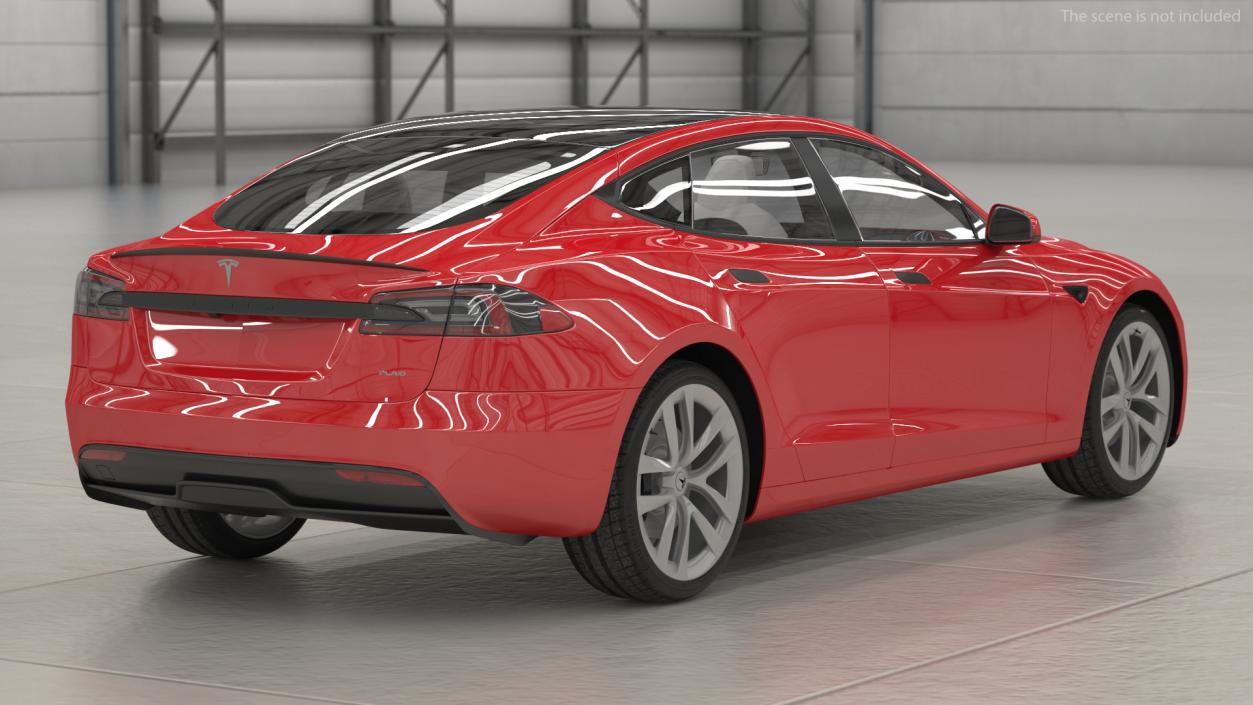 3D Tesla Model S Plaid Rigged