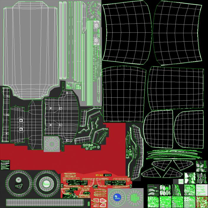 3D Tesla Model S Plaid Rigged