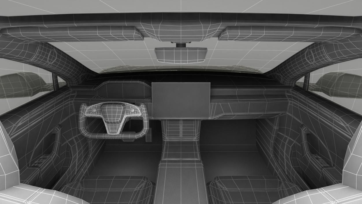 3D Tesla Model S Plaid Rigged