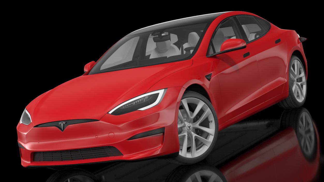 3D Tesla Model S Plaid Rigged