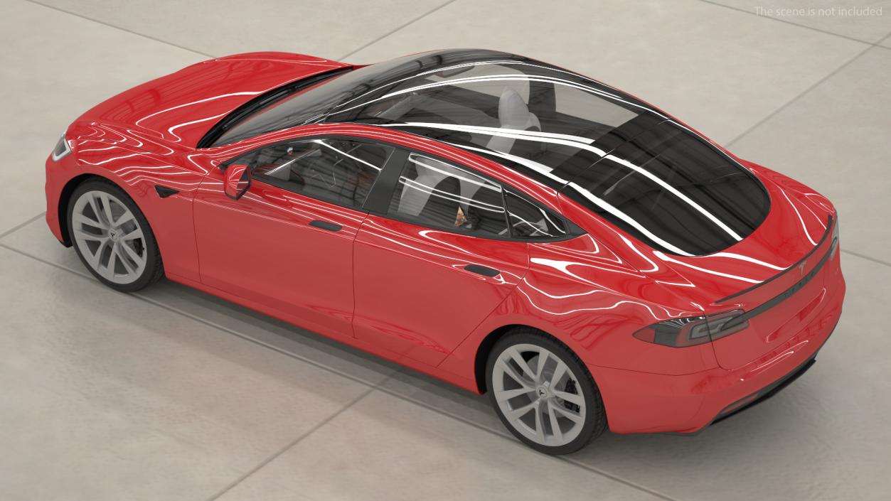 3D Tesla Model S Plaid Rigged