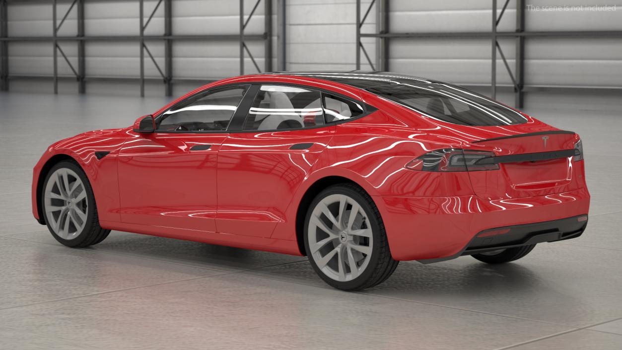 3D Tesla Model S Plaid Rigged