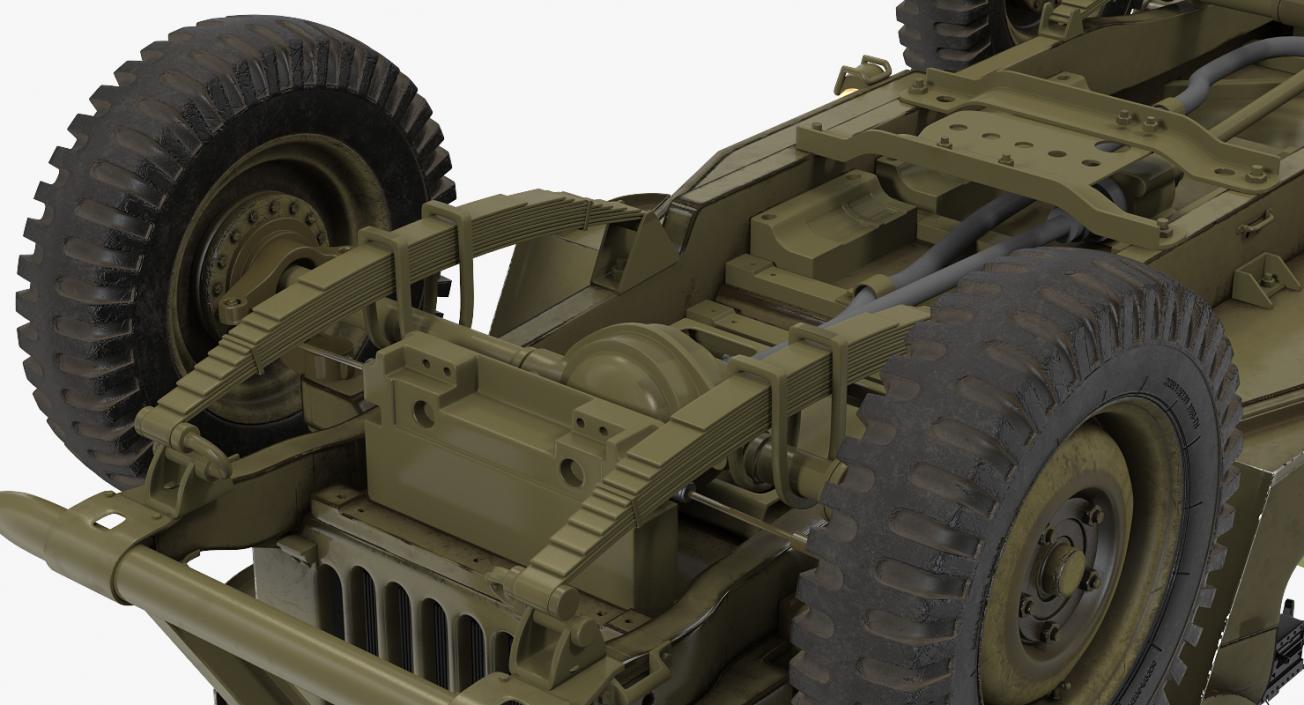 US Army Jeep Willys MB Ambulance Rigged 3D model