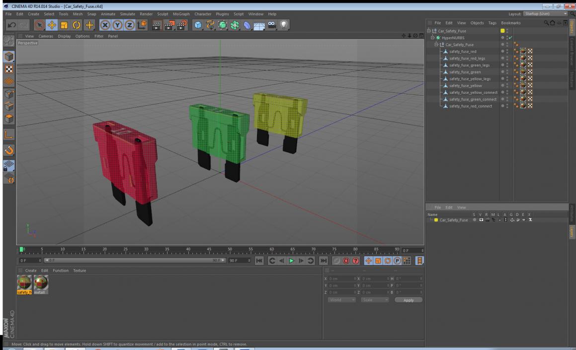 3D model Car Safety Fuse