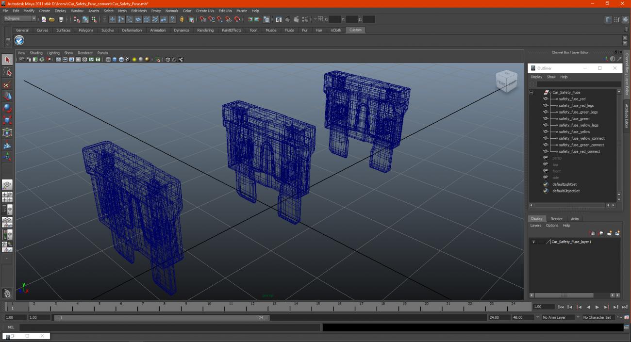 3D model Car Safety Fuse