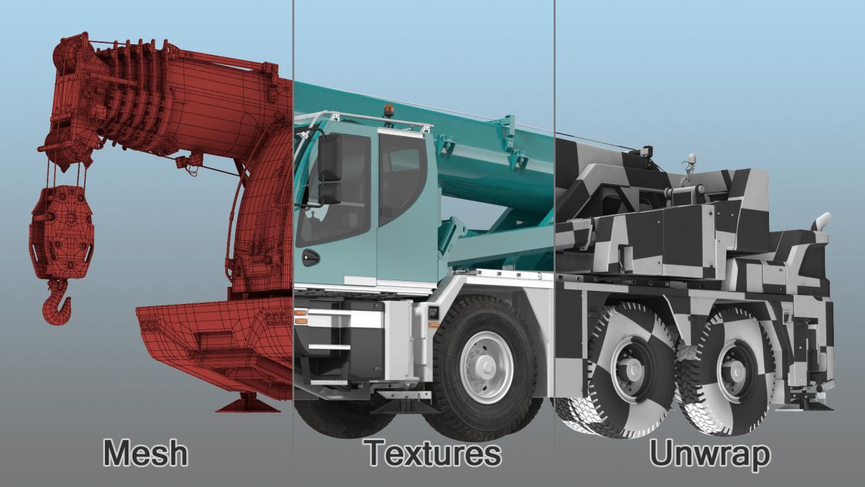 Compact Mobile Cranes Collection 3D