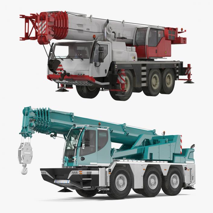 Compact Mobile Cranes Collection 3D