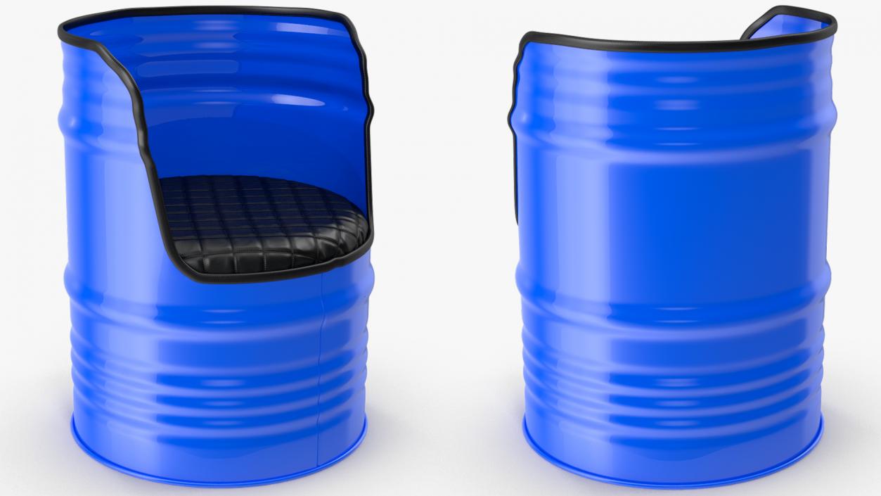 3D model Oil Drum Barrel Upcycled Chair