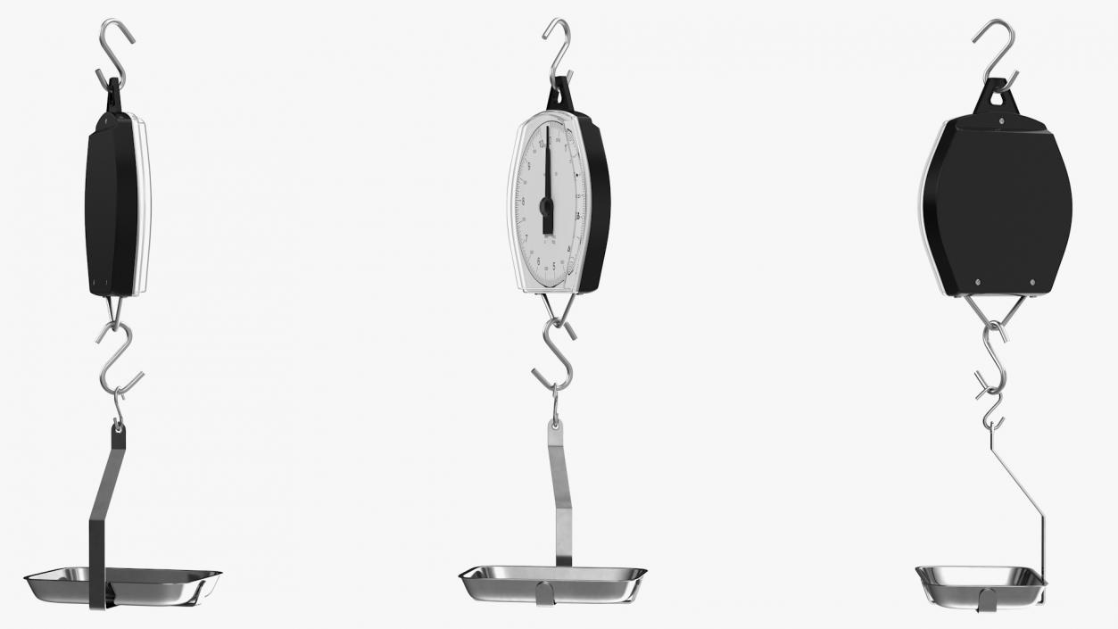 Mechanical Hanging Scales with Pan 3D model