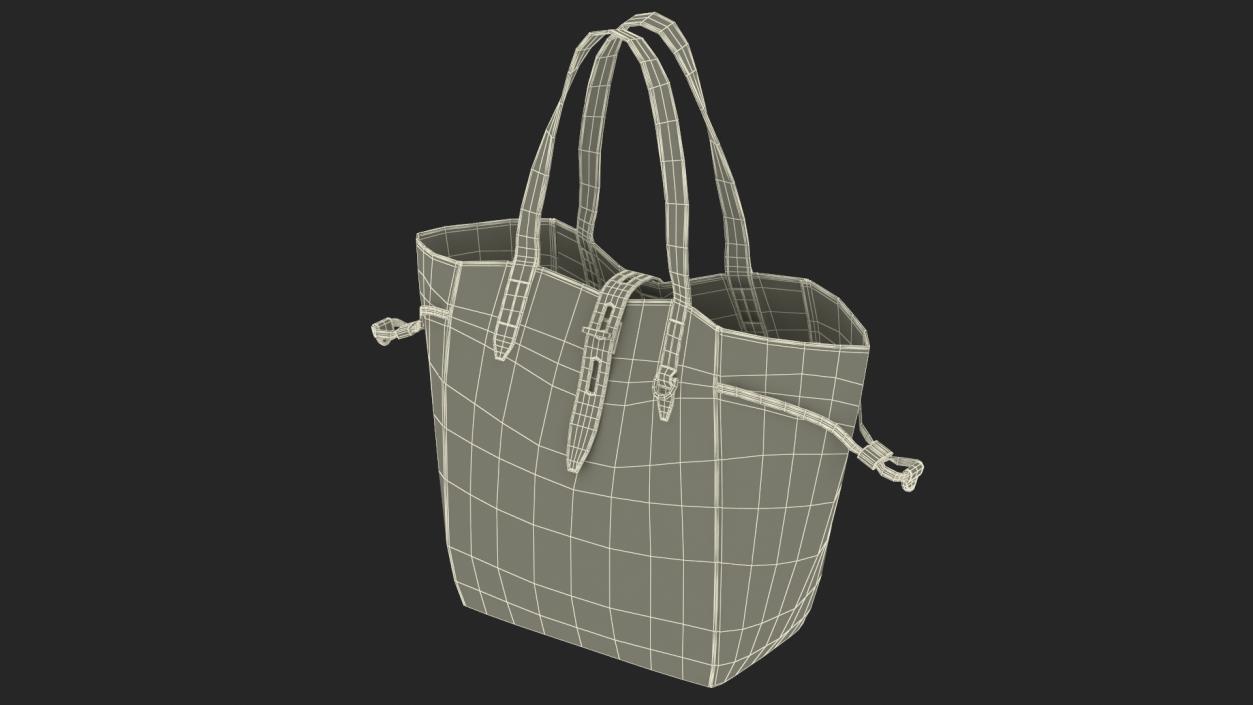 Ladies Leather Tote Bag Black(1) 3D