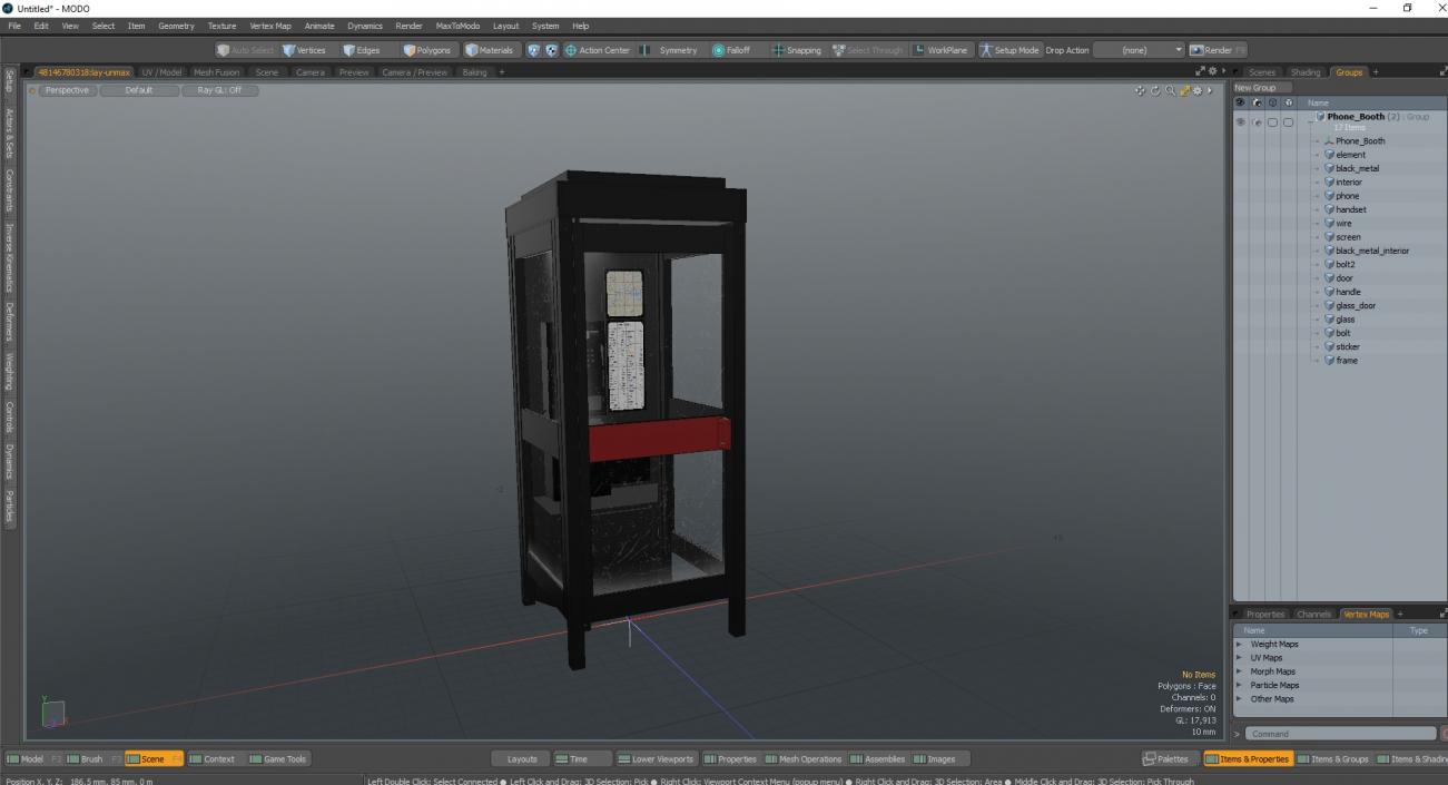 3D Phone Booth 2 model