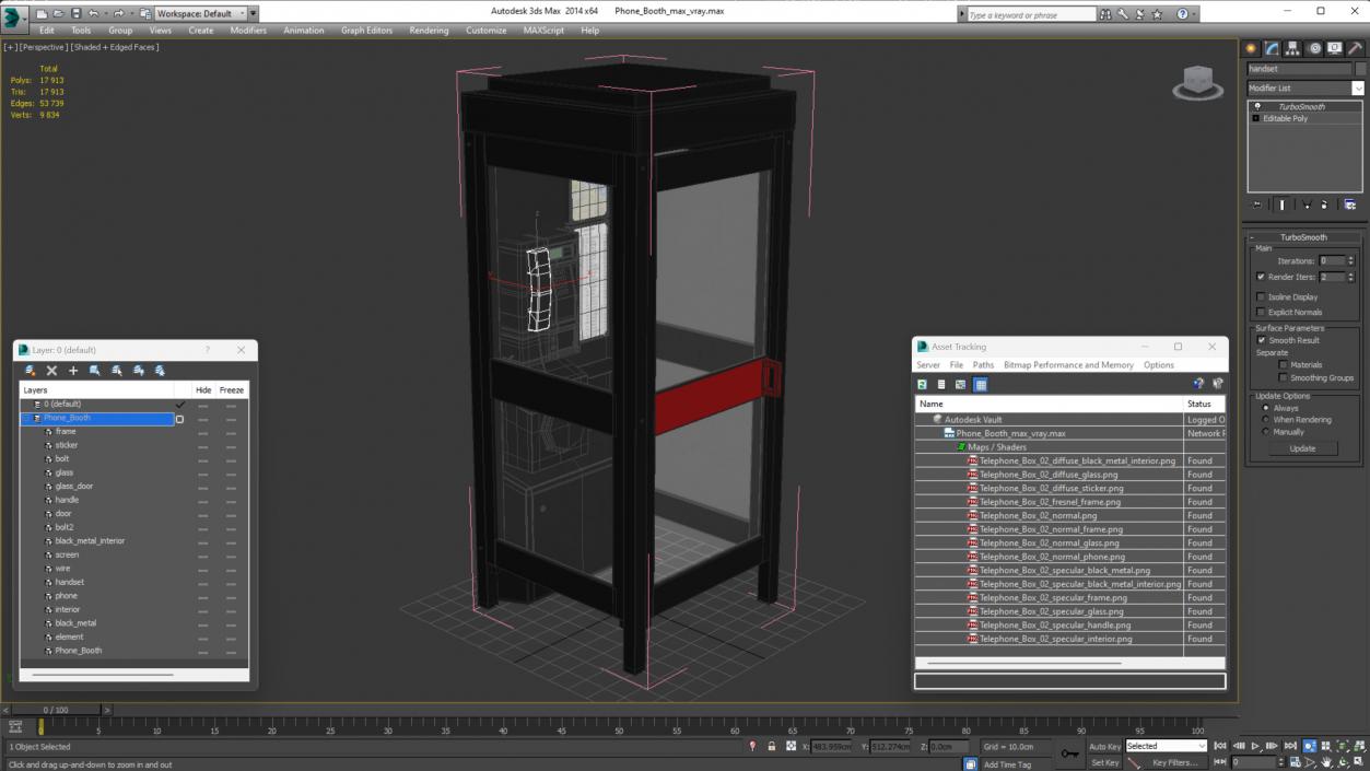 3D Phone Booth 2 model