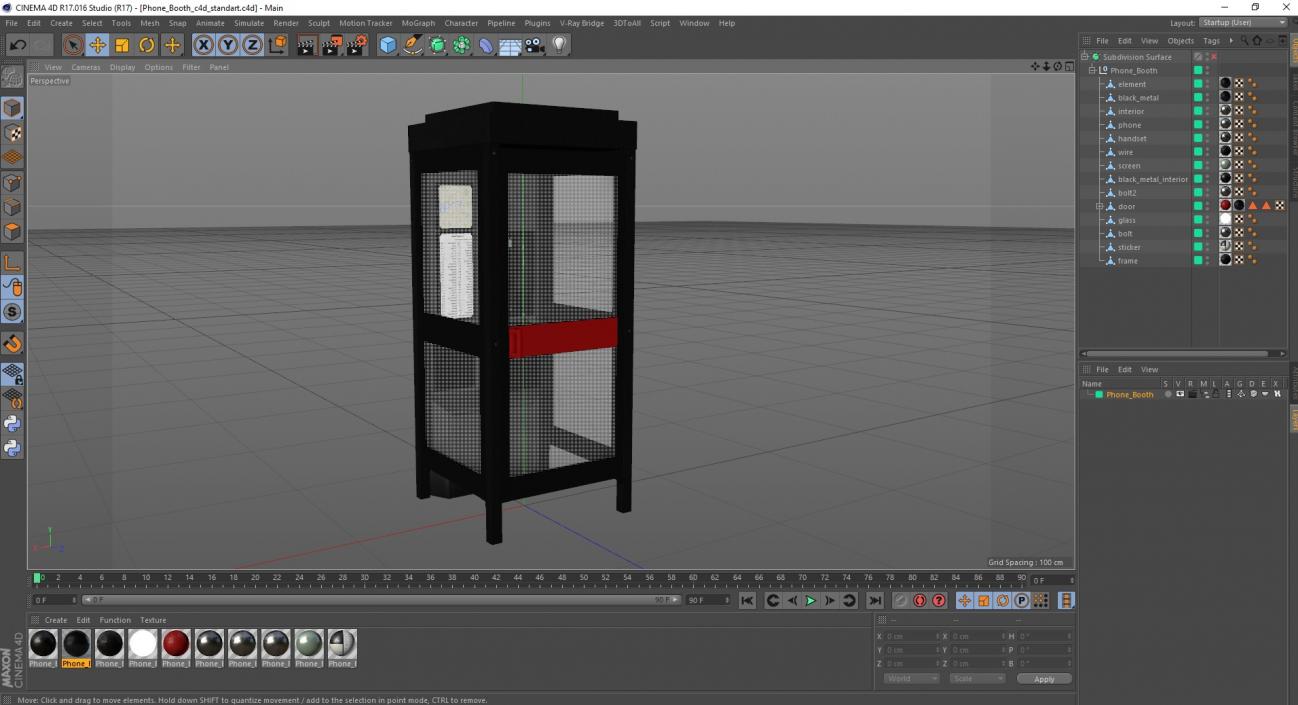 3D Phone Booth 2 model