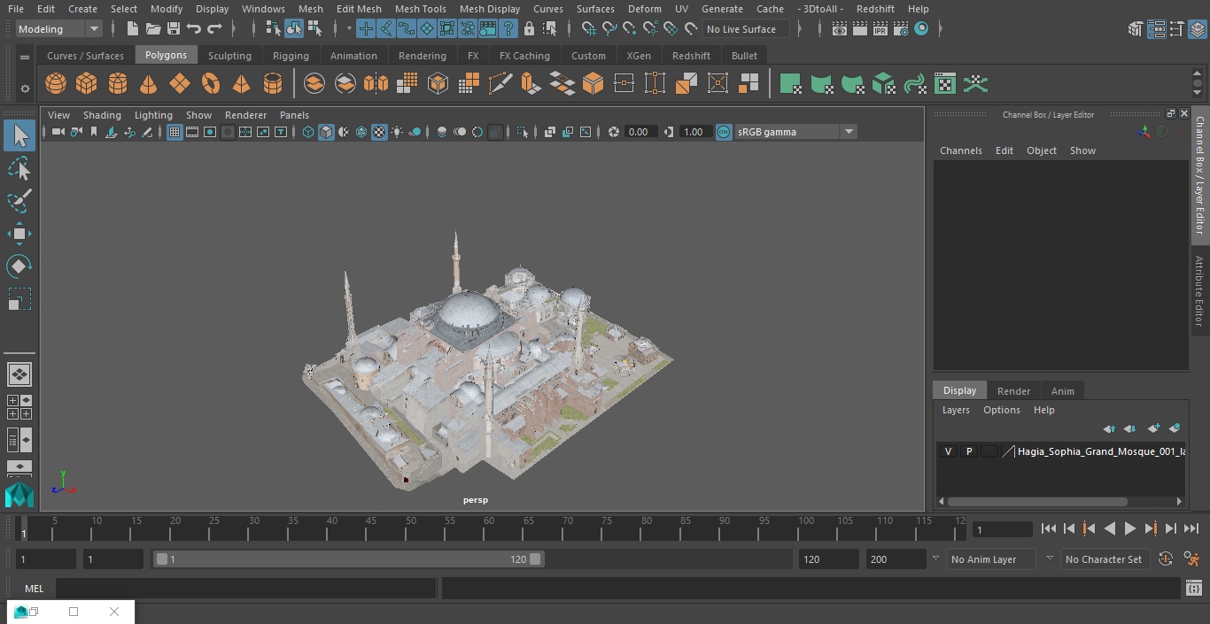 3D model Hagia Sophia Grand Mosque