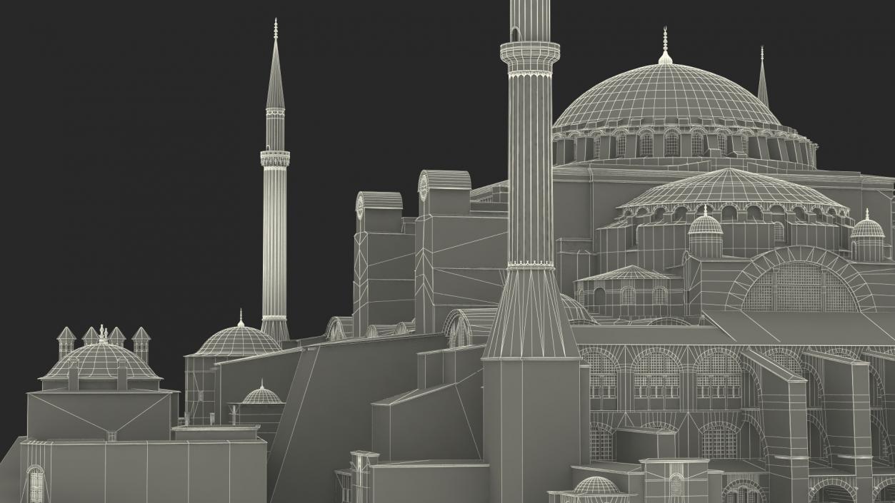 3D model Hagia Sophia Grand Mosque