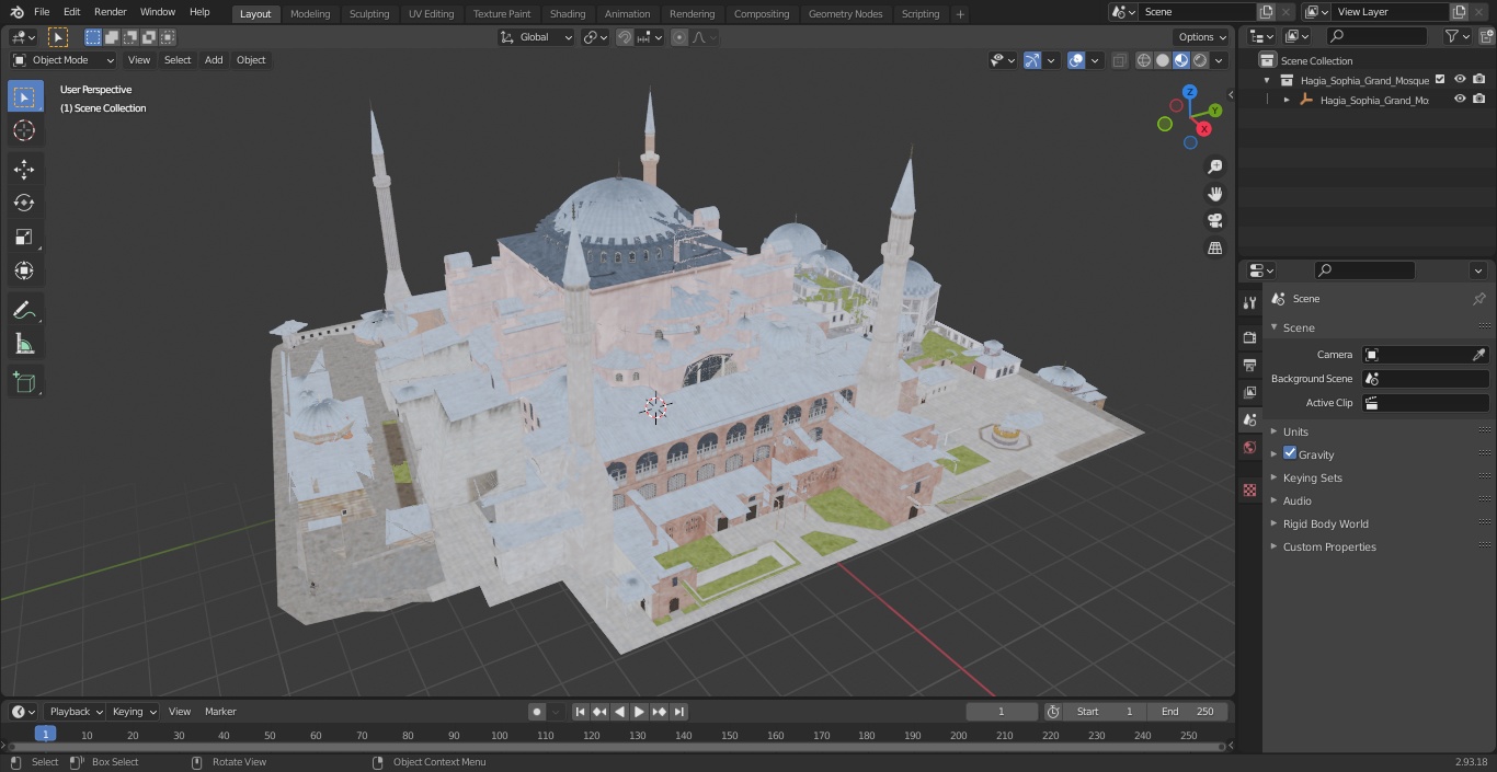 3D model Hagia Sophia Grand Mosque