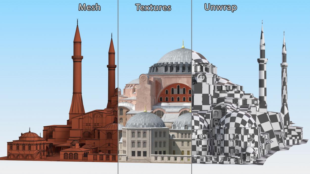 3D model Hagia Sophia Grand Mosque