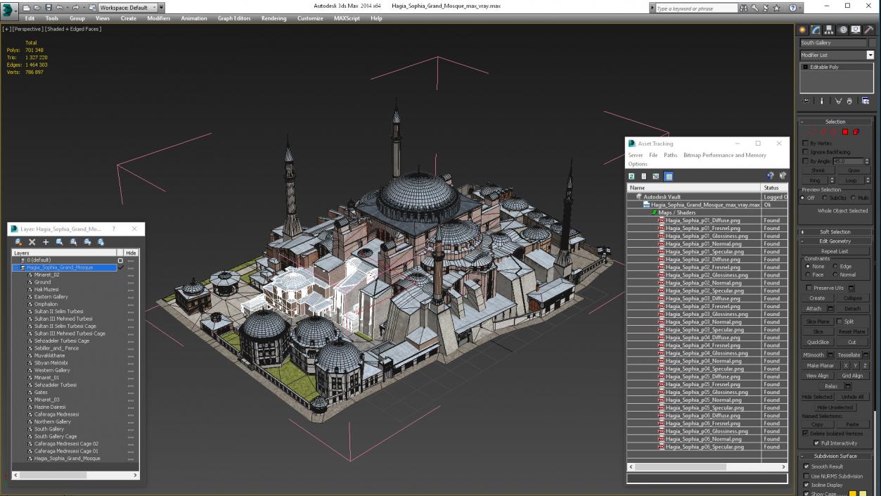 3D model Hagia Sophia Grand Mosque