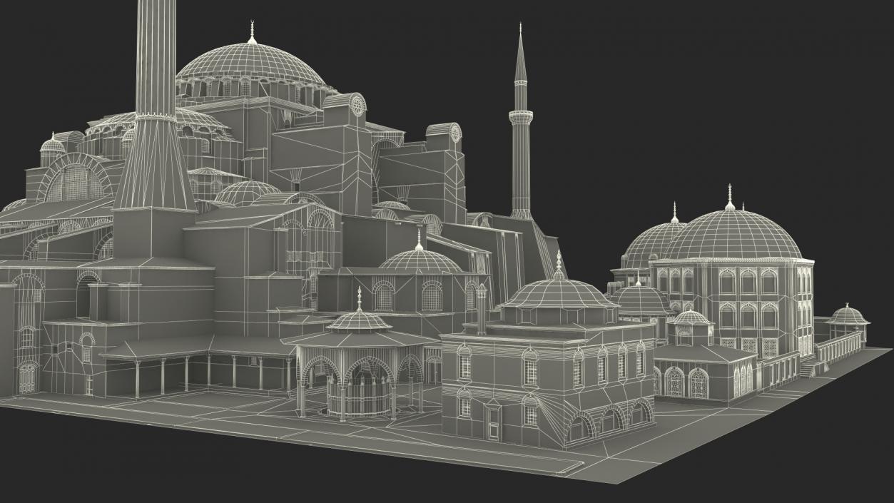 3D model Hagia Sophia Grand Mosque