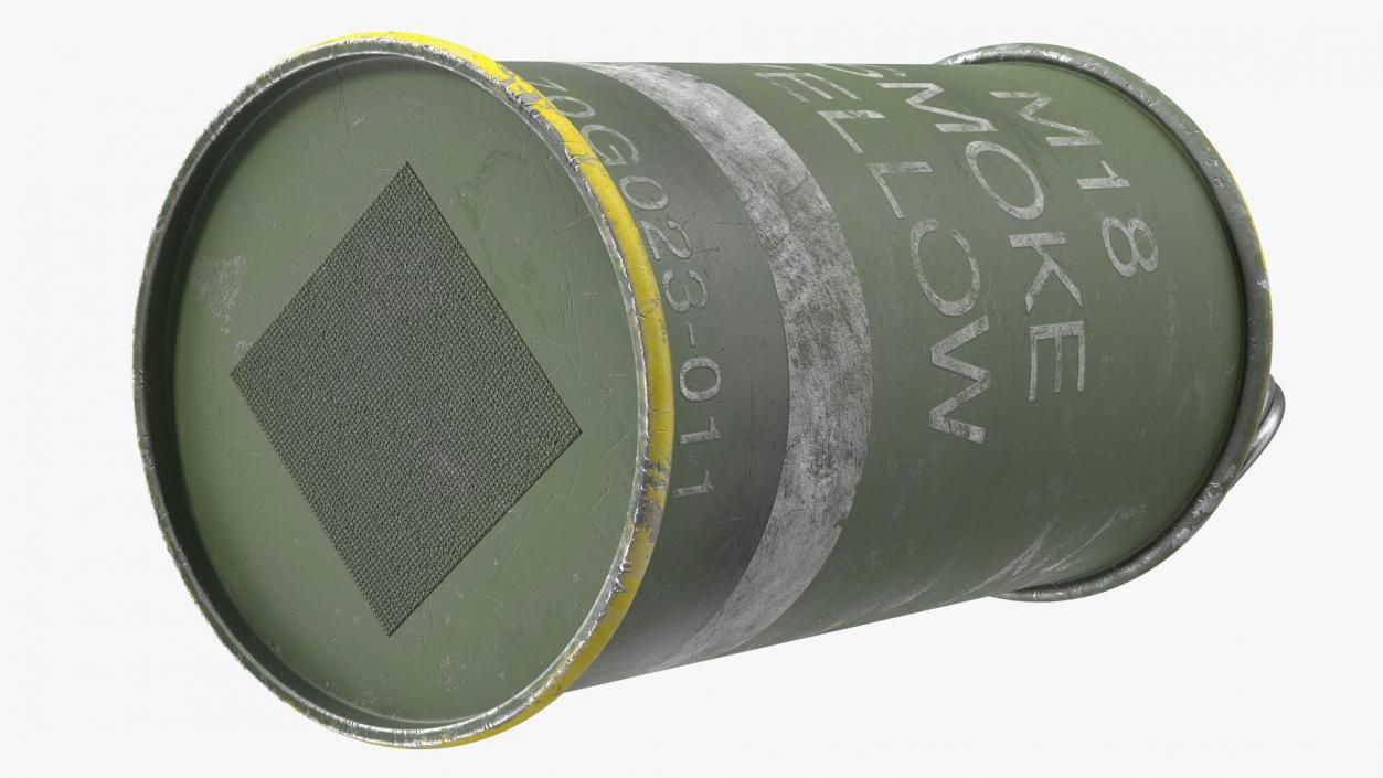 3D M18 Smoke Grenade Yellow Old model