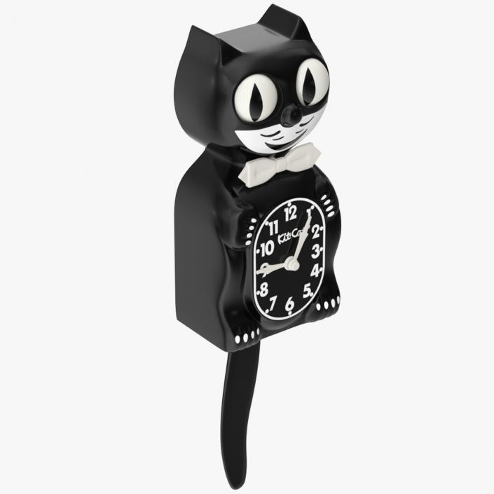 3D Classic Black Kit Cat Clock Rigged for Cinema 4D model